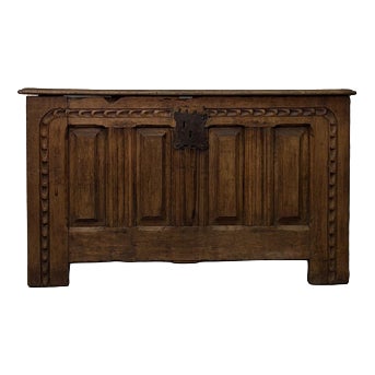 Antique Alpine Chestnut Chest, 1700 For Sale
