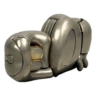 Spanish Nickel-Plated Metal Mini Zoraida Sculpture by Miguel Berrocal, 1970s For Sale