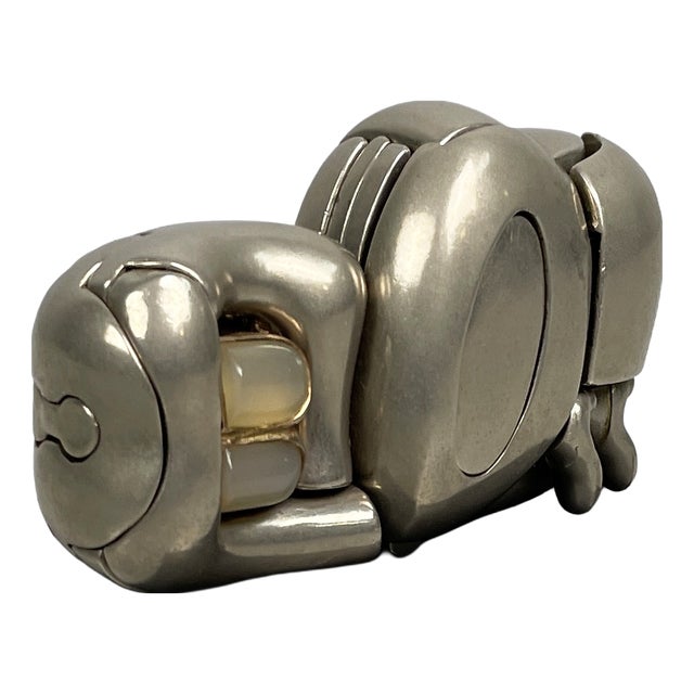 Spanish Nickel-Plated Metal Mini Zoraida Sculpture by Miguel Berrocal, 1970s For Sale