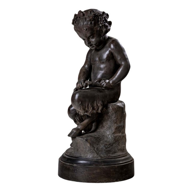 Sculpture of a Young Satyr, Early 20th Century, Metal For Sale
