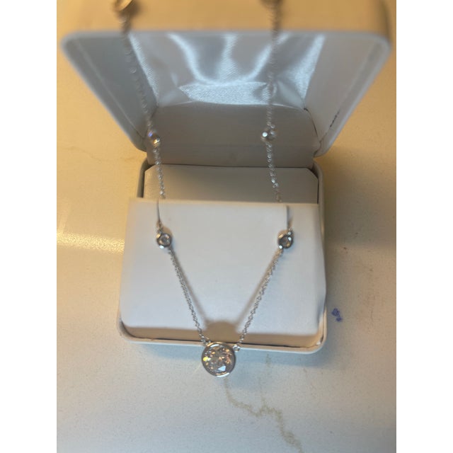 1/2" round stone in front with multi CZs thuout 16' LONG.SO DELICATE. STERLING SILVER
