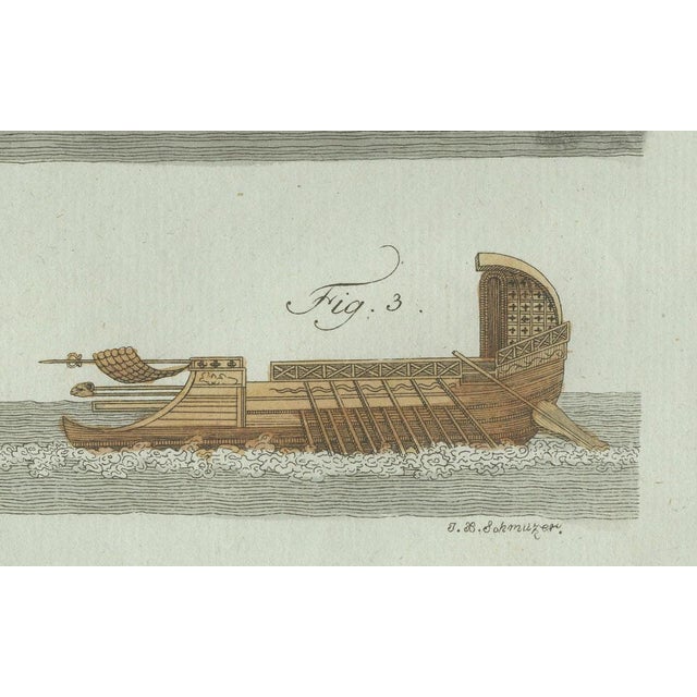 Bertuch, Roman Naval Battles and Warships, 1800, Engraving For Sale - Image 6 of 9