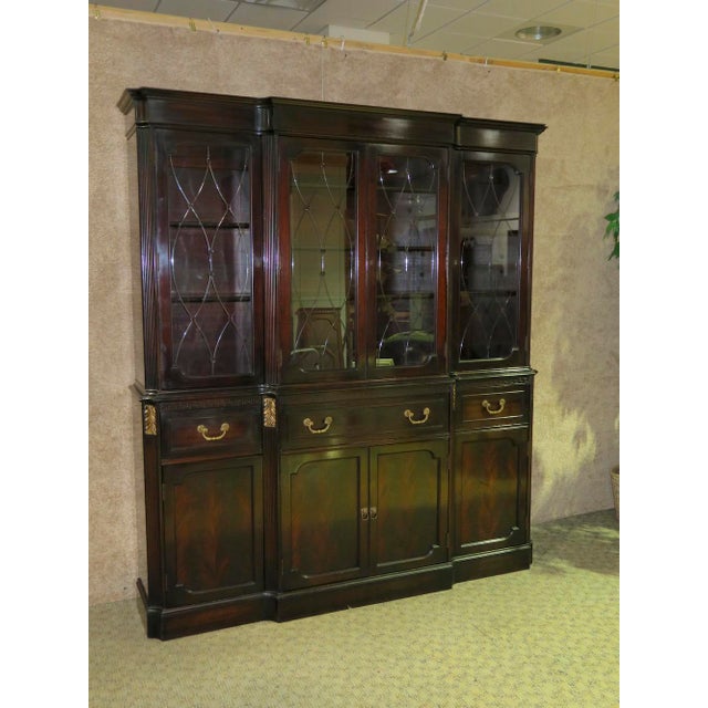 Vintage Regency Style Mahogany W/ Etched Beveled Glass China