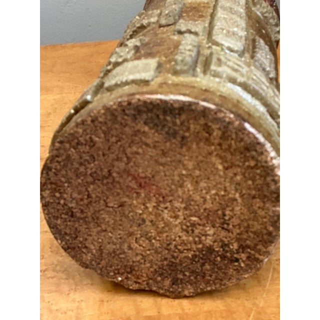 Vintage Abstract Patterned Pottery Vase For Sale - Image 13 of 18