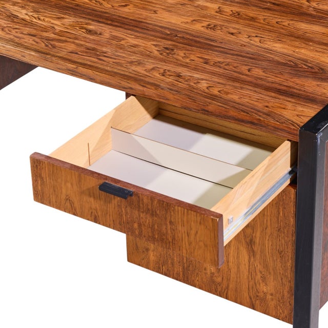 Herman Miller Mid Century Rosewood Executive Desk For Sale In Chicago - Image 6 of 10