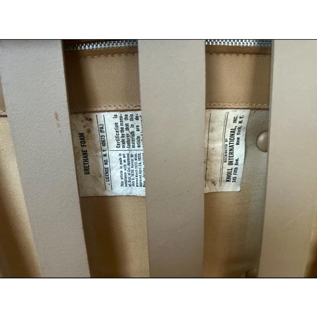 1960's Barcelona Chairs With Matching Ottomans in Camel Leather Signed and Marked Knoll - 4 Pieces For Sale - Image 9 of 12