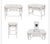 Embrace the nostalgic romance of 1980s coastal glamour with this exquisite Palm Beach Style White Child’s Wicker Vanity...