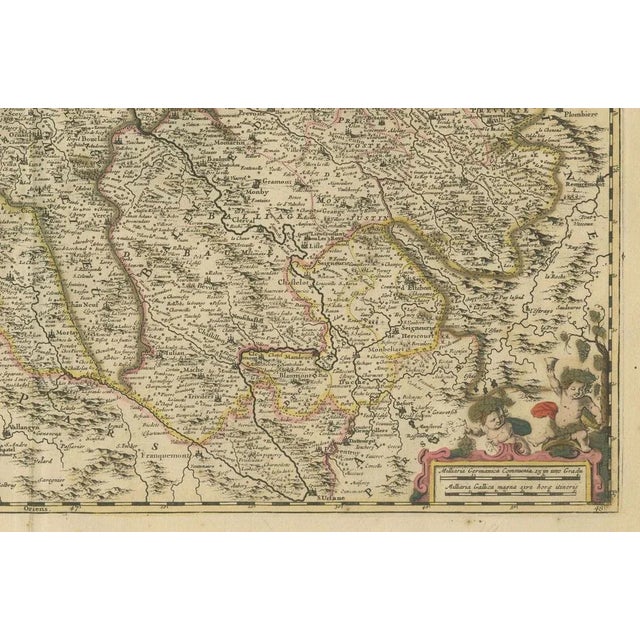 Title: Rare Hand-Colored Map of Franche-Comté and Burgundy by Frederik De Wit c. 1688 : This stunning 17th-century map,...