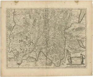 Antique Map of Bresse by Janssonius, 1657