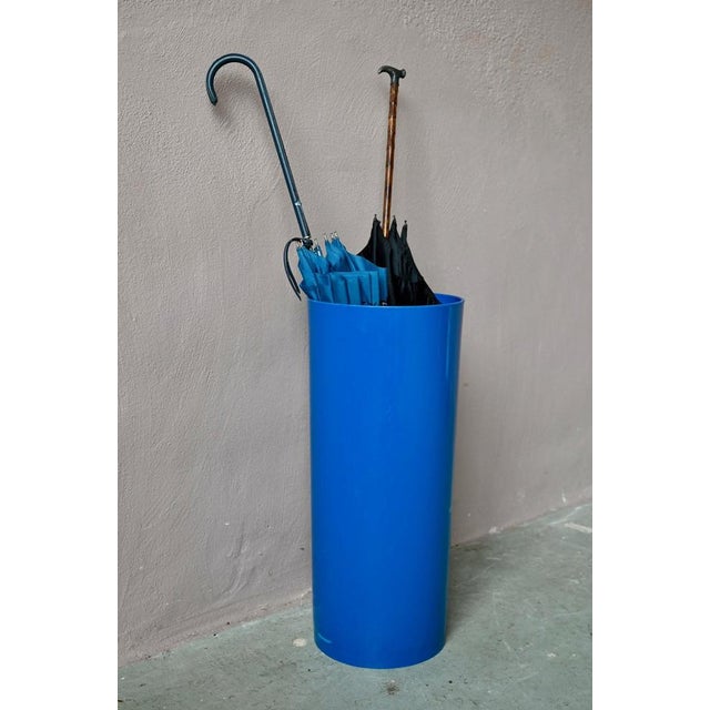 Syla Umbrella Stand in Blue Plastic, 1970s For Sale - Image 3 of 8
