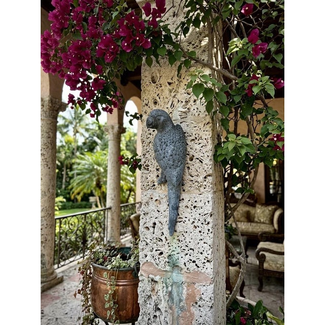Vintage Cast Iron Parrot Wall Hanging Sculpture For Sale - Image 11 of 11