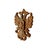 Traditional Late 20th Century Shield Double Headed Eagle Hand Carved Wood With Sword Plaque Vintage Coat Arms For Sale - Image 3 of 6