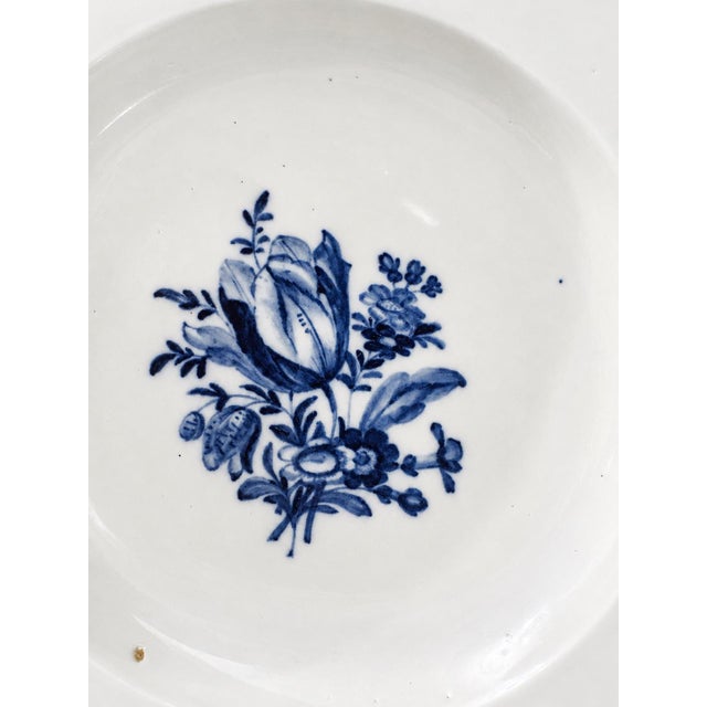 Early 19th Century Antique 19th-Century Meissen Blue Flower & Insects Porcelain Soup Plate, 9¾” For Sale - Image 5 of 9
