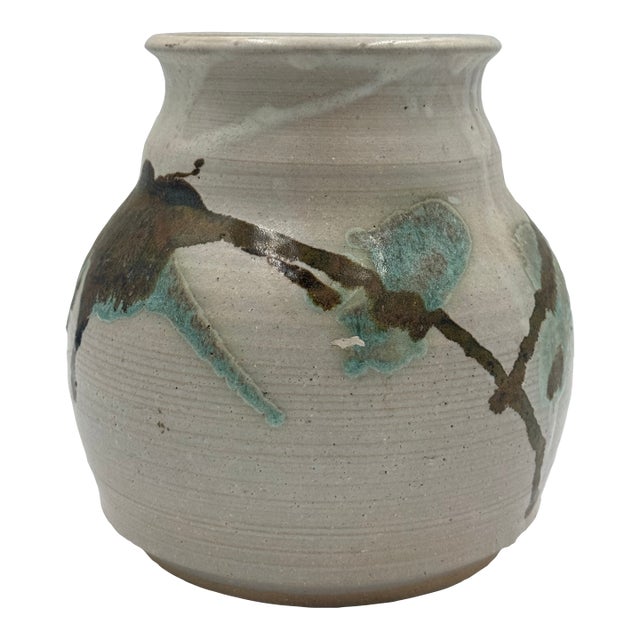 1980's Vintage Studio Pottery Vase. Signed For Sale