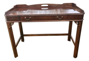 Vintage Lane Altavista Chinese Chippendale Mahogany Writing Desk Table