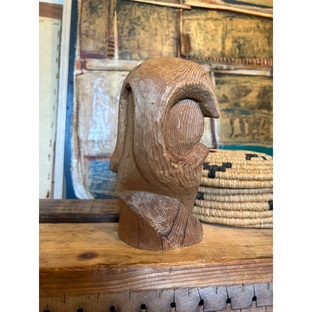 Handmade wood carving with nice patina and character. Vintage condition as pictured. Listing is for described item only....