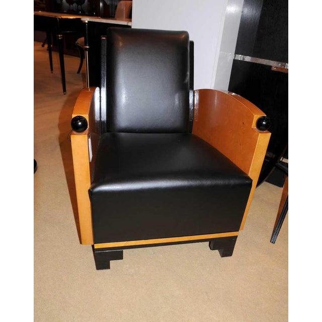 1920s Biedermeier Art Deco Walnut Club Chair, 1920s For Sale - Image 5 of 11