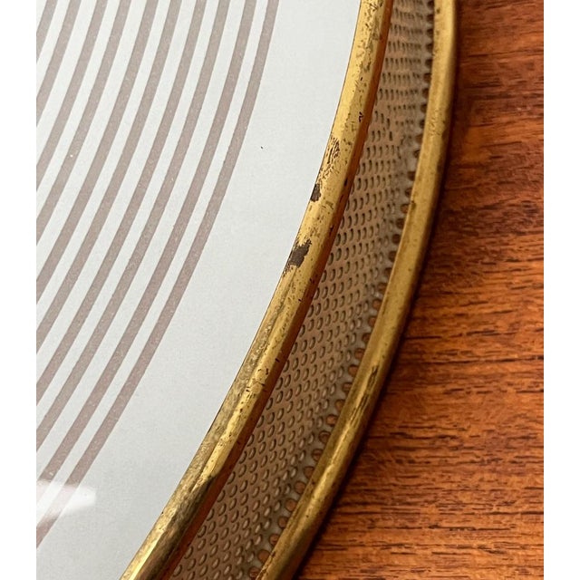 Mid-Century Modern German Metal, Mesh and Glass Plafoniere Pendant Lamp, 1960s For Sale - Image 10 of 18