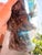 Gemstone Antique Chinese Qing Dynasty 8.4lb Rainbow Fluorite Carved Lady Figure W/ Stand For Sale - Image 7 of 12