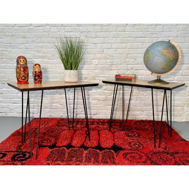 Mid Century Modern Hairpin Leg Side Tables / Nightstands / End Tables Chairish