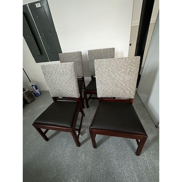 Brown Set of 4 Hickory Chair Side Dining Chairs For Sale - Image 8 of 8