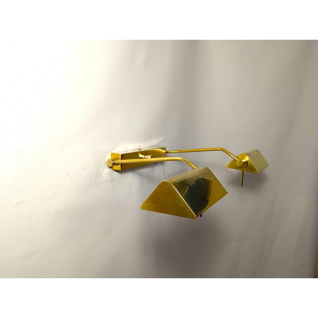 1980s Mid-Century Dual Articulated Brass Sconce from Luci Italia, 1980s For Sale - Image 5 of 17