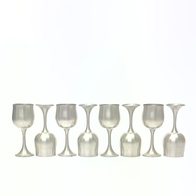 1970s Pewter Goblets by Selangor - Set of 8 For Sale - Image 4 of 9