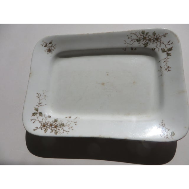 Antique Transfer Small Rectangular Platter by Maddock & Co Burslem