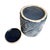 1990s Blue Ceramic Scalloped Lidded Jar For Sale - Image 4 of 5