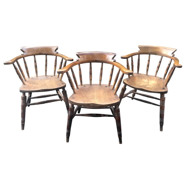 Late 19th Century Antique English Pub Chairs Set of 3 Chairish