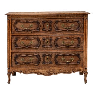 19th Century French Provincial Oak Chest of Drawers For Sale