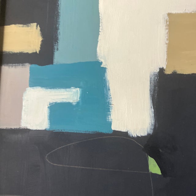 Contemporary Original Stephen Heigh Abstract Painting “Symphony Number 4 “ Vintage Frame For Sale - Image 4 of 6