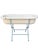 Farmhouse Vintage Hungarian White Enamel Bathtub With Pale Blue Metal Stand For Sale - Image 3 of 7