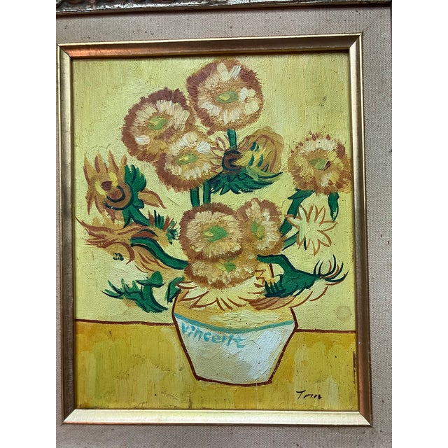 Original 8 x 10 painting on stretched canvas Signed bottom right overall size with ornate frame with linen liner is 15 x...