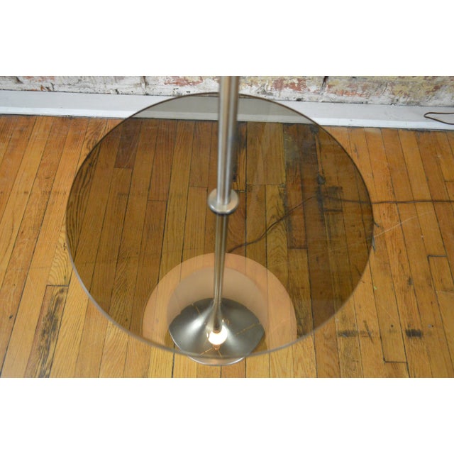 Laurel Lamp Company Laurel Floor Lamp With Glass Side Table For Sale - Image 4 of 5