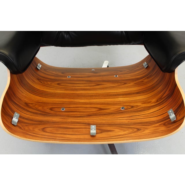 Black Set of Lounge Chair with Ottoman by Charles and Ray Eames for Herman Miller, Set of 2 For Sale - Image 8 of 14