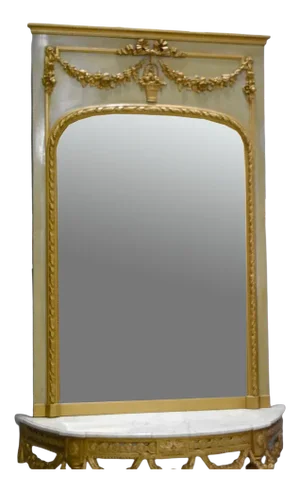 19th Century Louis XVI Overmantel Mirror