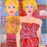 "Marilyn Oh Marilyn" Contemporary Original Expressionist Painting by Sandy Welch For Sale