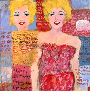 "Marilyn Oh Marilyn" Contemporary Original Expressionist Painting by Sandy Welch