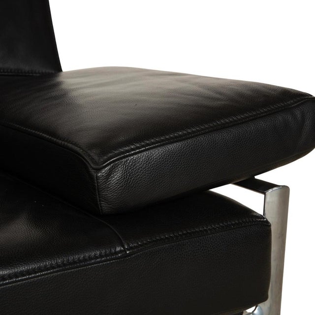 Animal Skin Black Leather Two-Seater Sofa with Manual Function from Jori For Sale - Image 7 of 18