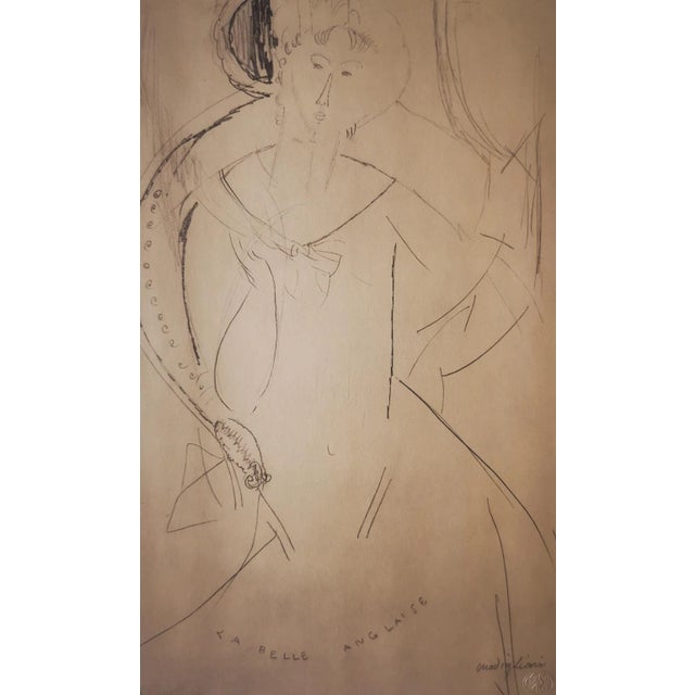 Black Amedeo Modigliani, La Belle Anglaise, 1959, Print For Sale - Image 8 of 12