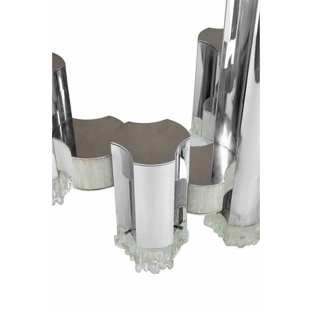 Gaetano Sciolari Modernist Chandelier attributed to Gaetano Sciolari, 1970s For Sale - Image 4 of 8