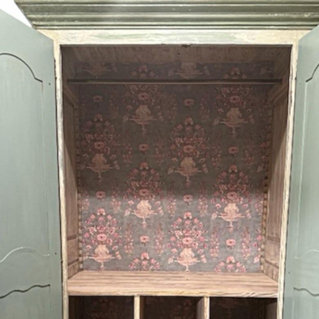 1960s French Country Hand Painted Armoire For Sale - Image 5 of 11