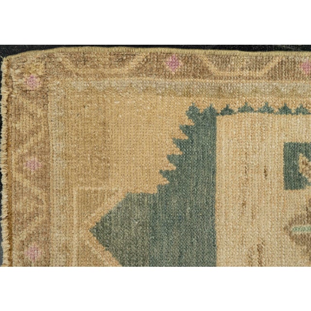 Early 21st Century Turkish Mini Rug Oriental Hand Knotted Vintage Rug 1'6" x 2'11" #21142 For Sale - Image 5 of 8