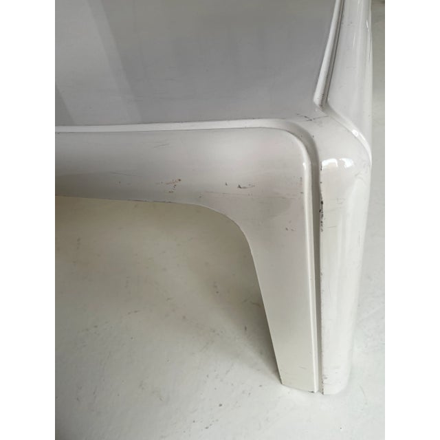 Plastic Model 4984 Square Table in Moulded White Polyurethane by Gae Aulenti for Kartell, 1970s For Sale - Image 7 of 9
