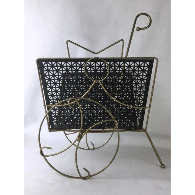 MidCentury Rolling Magazine Rack Chairish