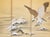C. 1970s Painted Chinese Silk Screen "Bald Eagle" For Sale - Image 13 of 18