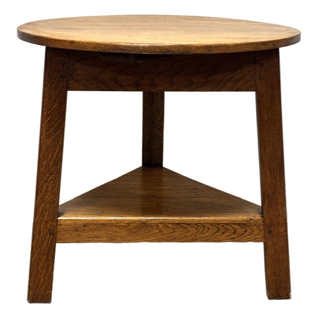 19th Century English Oak Cricket Table For Sale