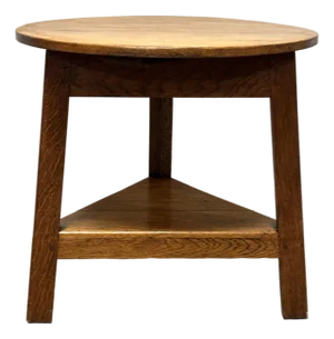 19th Century English Oak Cricket Table