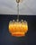 Vintage Chandelier with Quadriedri Amber Shade & Gold Metal Frame, 1990 For Sale - Image 11 of 18
